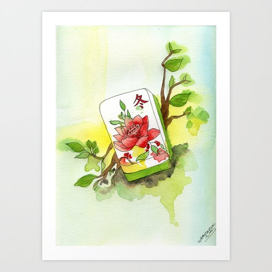 Majong Musing Art Print