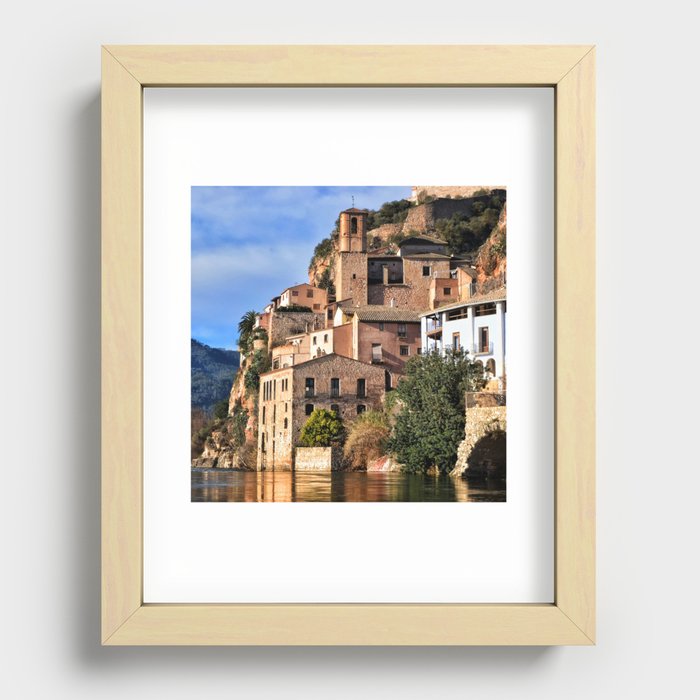 Spain Photography - Castell De Miravet In The Sunset Recessed Framed Print