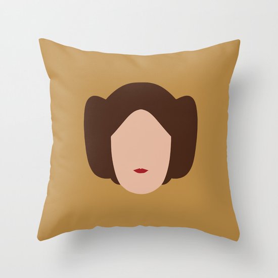 Star Wars Minimalism - Princess Leia Throw Pillow
