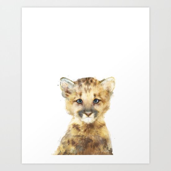 Little Mountain Lion Art Print by Amy Hamilton | Society6
