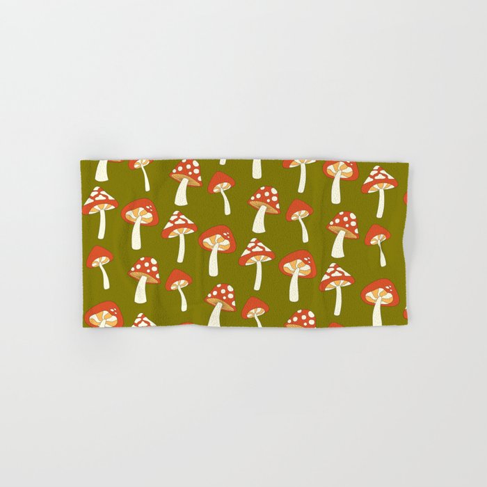 70s mushrooms Hand & Bath Towel