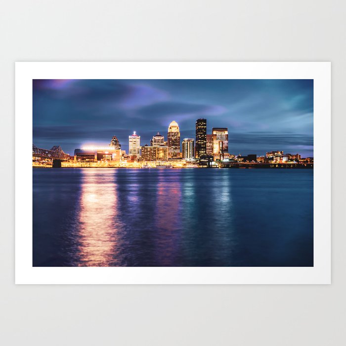 Downtown Louisville on the Ohio River Art Print