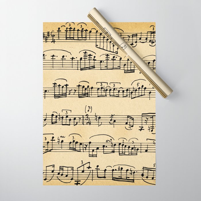 sheet music paper notes antique, an art print by Wiguna A - INPRNT