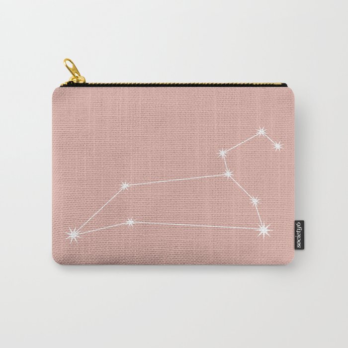 LEO Pastel Pink – Zodiac Astrology Star Constellation Carry-All Pouch
