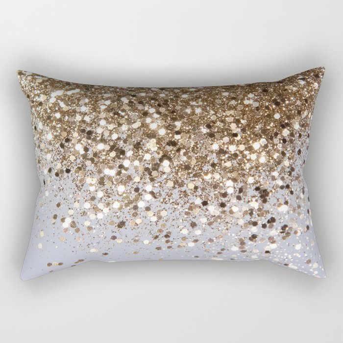 Sparkling Glam Gold Glitter Glam #1 (Faux Glitter) #shiny #decor #art #society6 Rectangular Pillow