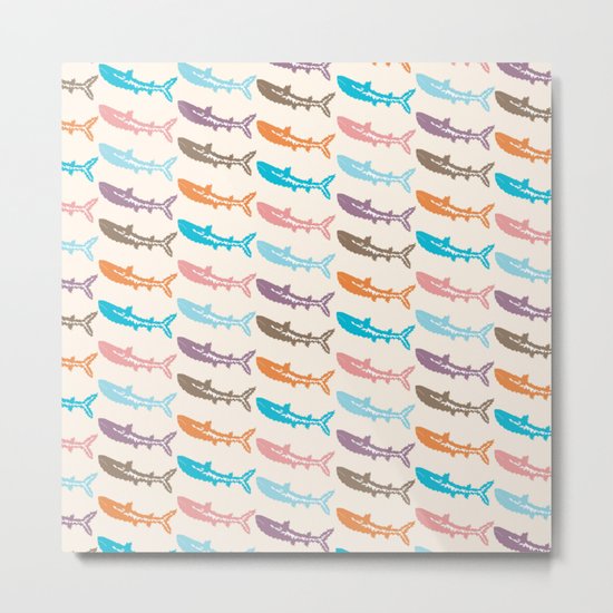 Pastel Marine Pattern 14 Metal Print