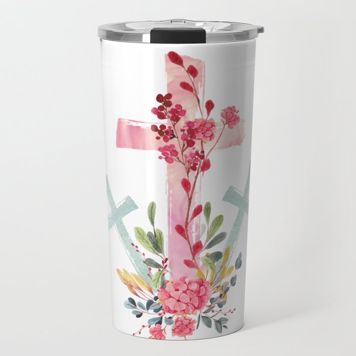 calvary floral Travel Mug