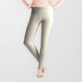 Froth Off-White Solid Color Accent Shade / Hue Matches Sherwin Williams Paperwhite SW 7105 Leggings