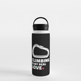 I love climbing Stylish climbing silhouette design for all mountain and climbing lovers. Water Bottle