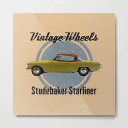 Vintage Wheels - Studebaker Starliner Metal Print