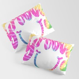 Groovy Smile // Tie-dye Fun Retro 70s Hippie Vibes Green Yellow Pink Blue Lettering Typography Art Pillow Sham | Wording Quotes Dye, Happy Sun Hippy 60S, Groovy Retro The Q0, Tiedye Tyedie Tyedye, Colorful Trippy Van, Smile Smiley Face, Throwback Picture, Rainbow Wave Waves, Ocean Beach Surf Die, Graphicdesign 