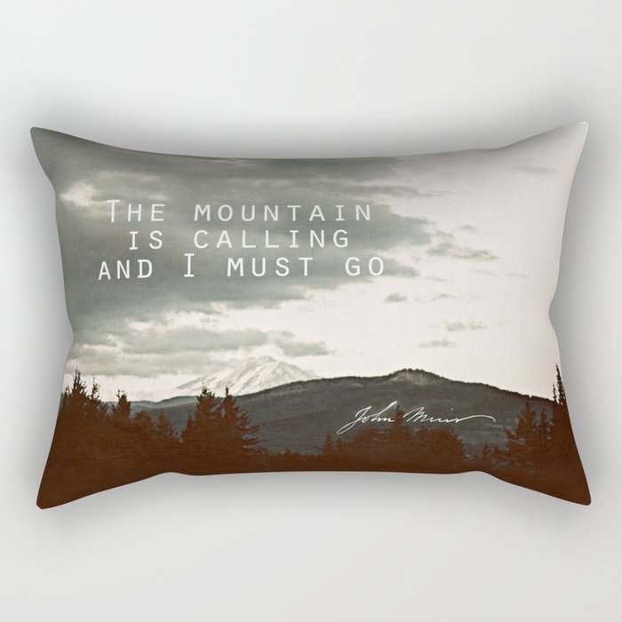 The Mountain is Calling Rectangular Pillow