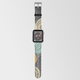 Linocut Flower Pattern Apple Watch Band