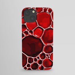 Crimson Oil Abstract Bubbles iPhone Case