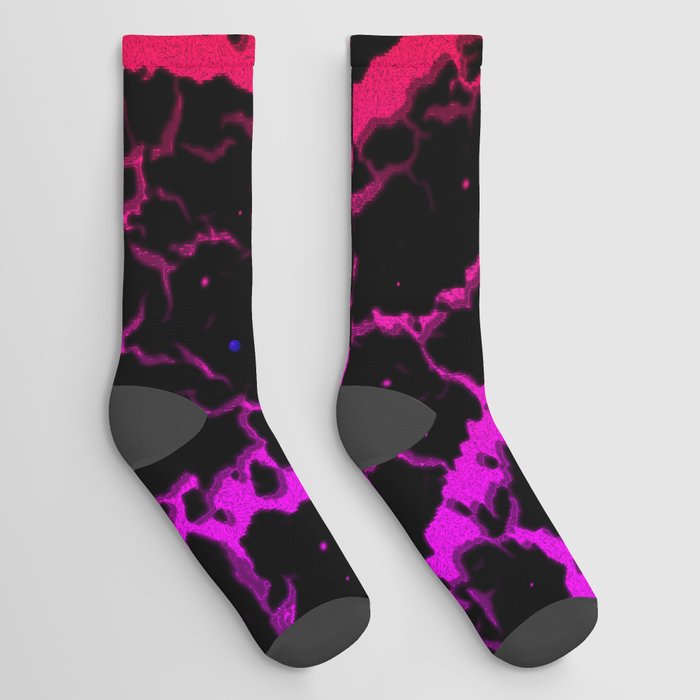 Cracked Space Lava - Pink/Red Socks