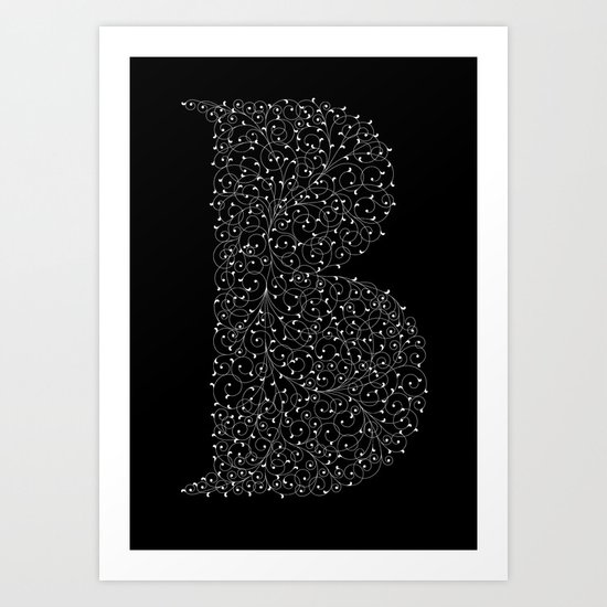 B Letter Art Print