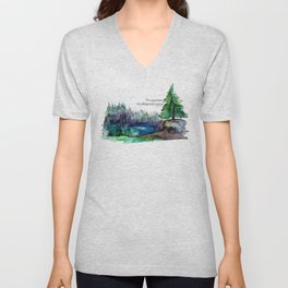 The Mountains Are Calling and I Must Go V Neck T Shirt