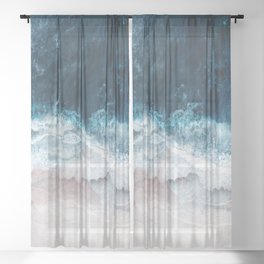 Blue Sea II Sheer Curtain