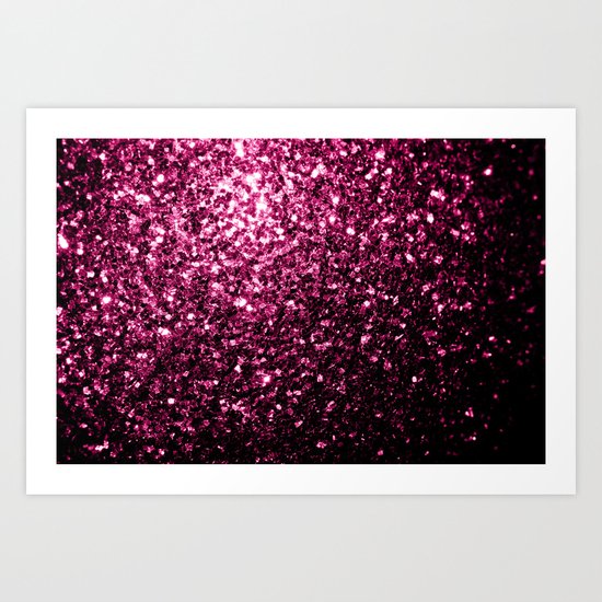 Beautiful Pink glitter sparkles Art Print