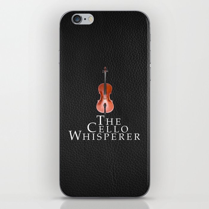 The Cello Whisperer - On black leather texture iPhone Skin