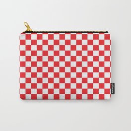 The Croatian checkerboard, Croatian Red White Checks Pattern Carry-All Pouch