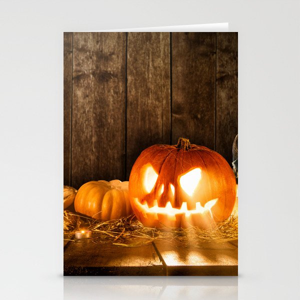 Scary Halloween Pumpkin Stationery Cards