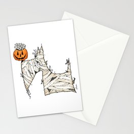 Scottie Mummy Dog Halloween Stationery Card