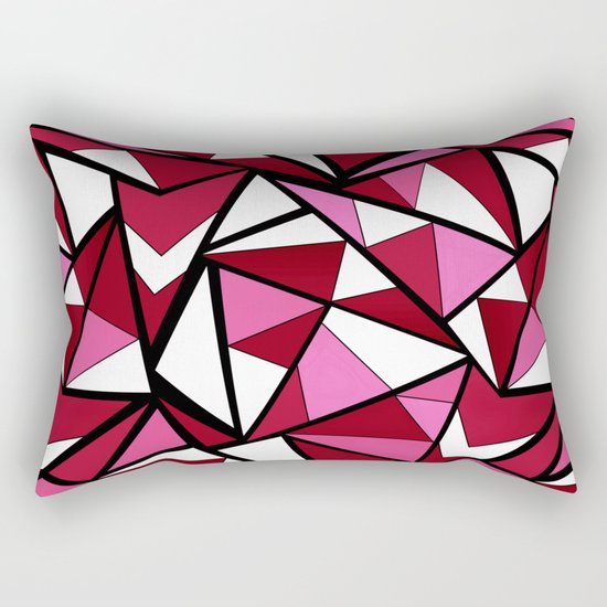 Abstract geometric triangles pattern . 6 Rectangular Pillow