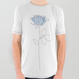 Blue Rose All Over Graphic Tee