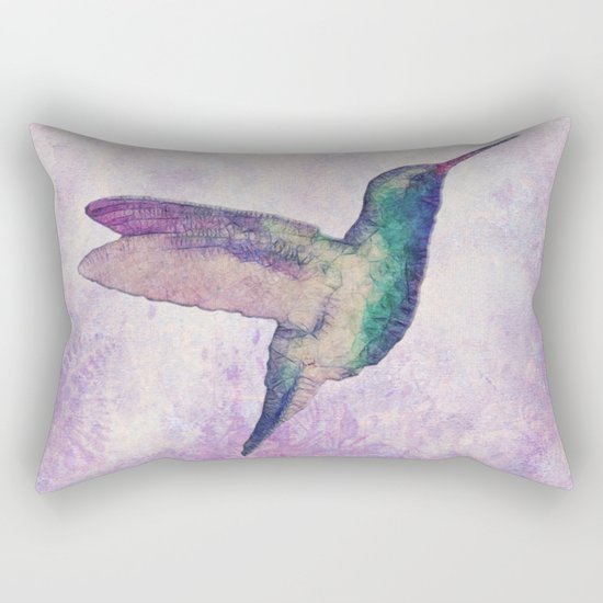 abstract hummingbird Rectangular Pillow