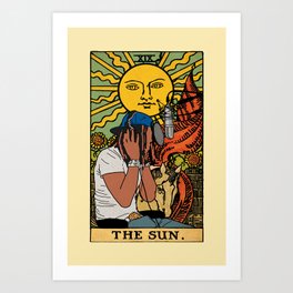 King Von The Sun Tarot Art Print