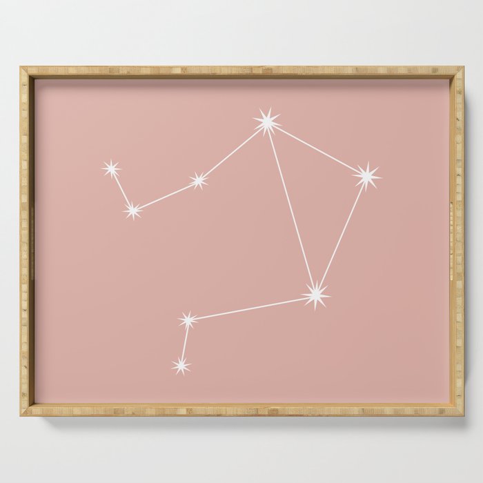 LIBRA Pastel Pink – Zodiac Astrology Star Constellation Serving Tray