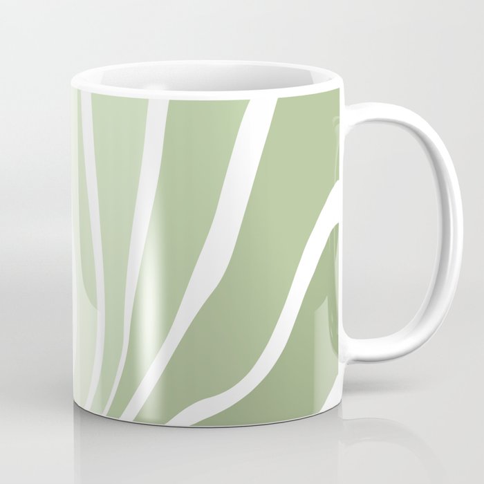 Sage Green Gradient Abstract Mountains Landscape Coffee Mug