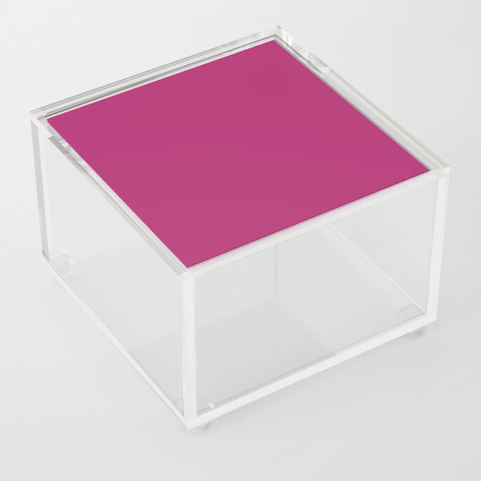 Pantone Orchid Flower pure magenta solid color modern abstract pattern  Acrylic Box