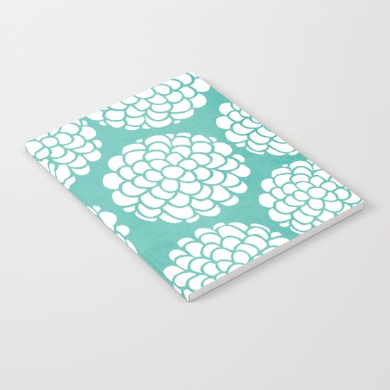 Turquoise Blossoms Notebook