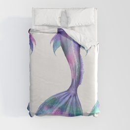 Pastel Mermaid Tails (Color) Duvet Cover