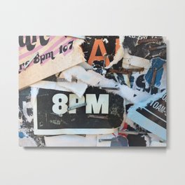 8 PM Metal Print | Color, Flyers, Photo, Industrial, Close Up, Degradation, Urban 