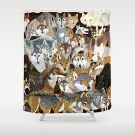 Wolves o´clock (Time to Wolf) Shower Curtain