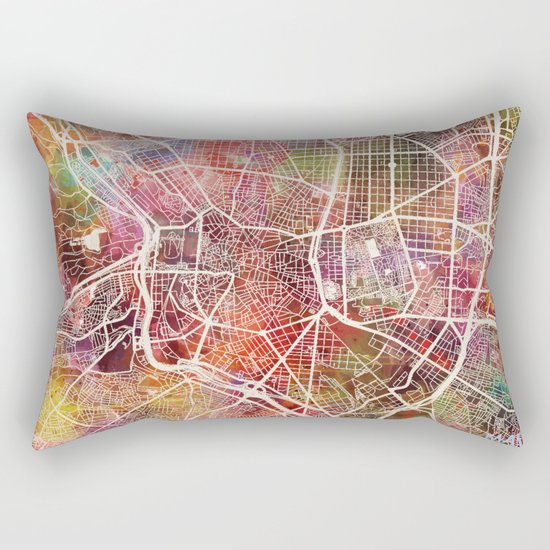 Madrid map Rectangular Pillow