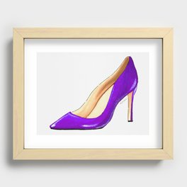 Purple High Heel Shoes Recessed Framed Print
