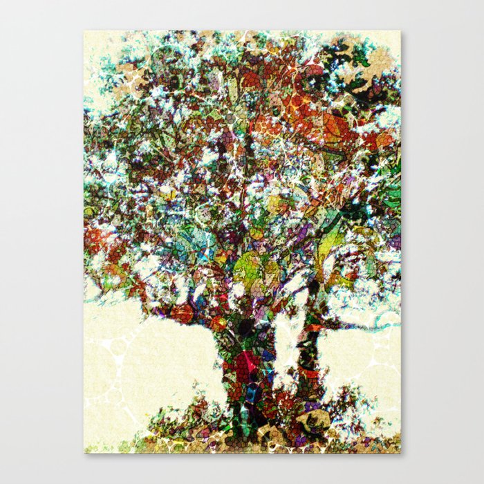 Tree Mosaic Canvas Print