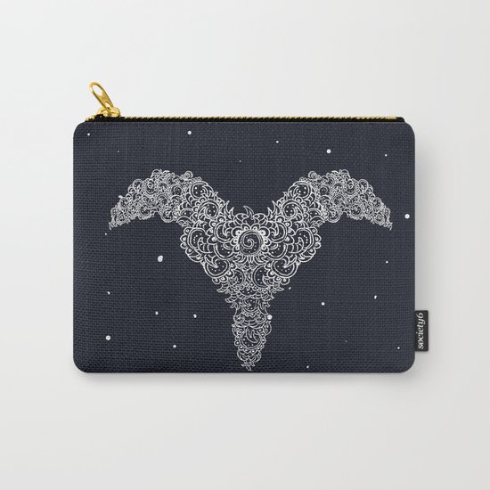 Aries Symbol Pattern Carry-All Pouch