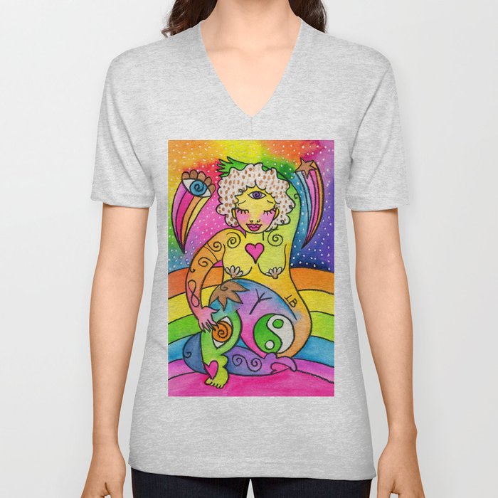 The Pistils - Rainbow Connection V Neck T Shirt