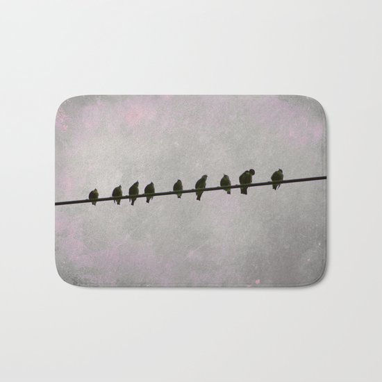 9 Birds on a Wire Bath Mat