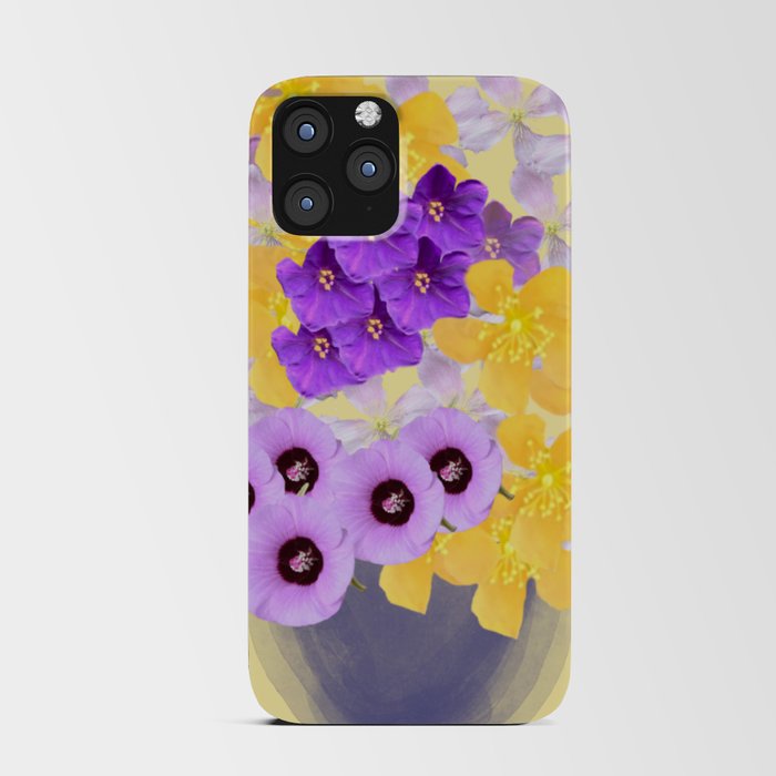 Flowers in a purple bowl iPhone Card Case