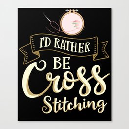Cross Stitch Pattern Beginner Counted Needle Canvas Print