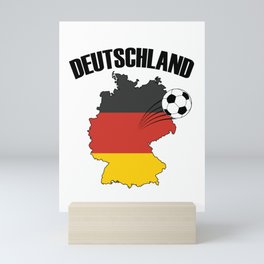 Deutschland Football - Germany Flag Soccer Mini Art Print