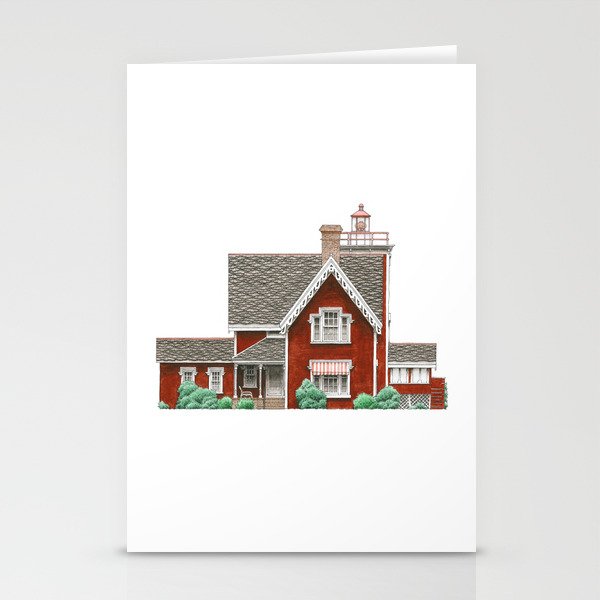 Rhode Island Lighthouse in Color Stationery Cards