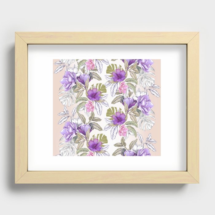 Illustrated Trropical Recessed Framed Print