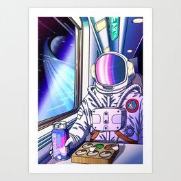 Space Tourist Takes a Trip Art Print